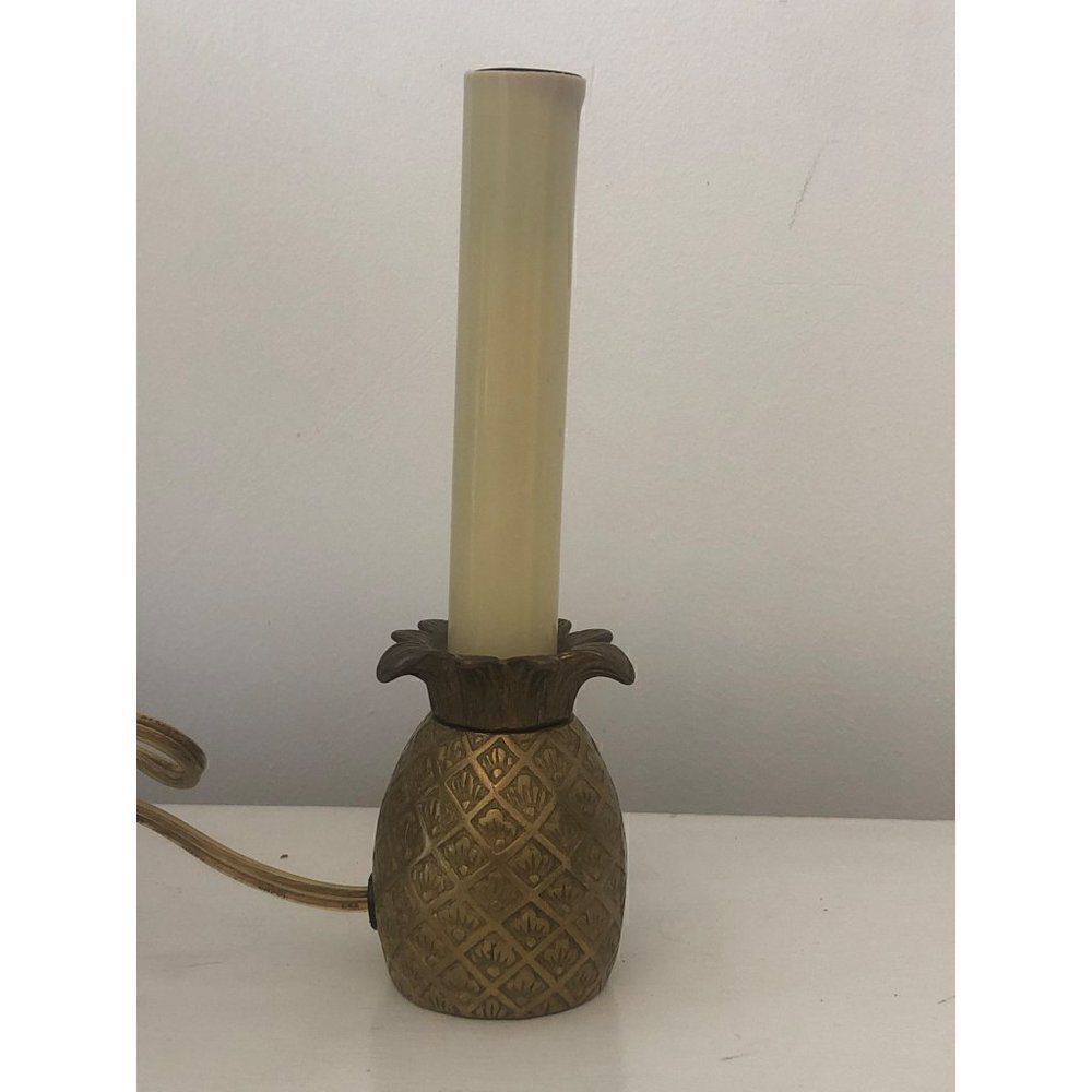 Price Products Bellmawr NJ Solid Brass Pineapple Electric Lamp Light Candlestick